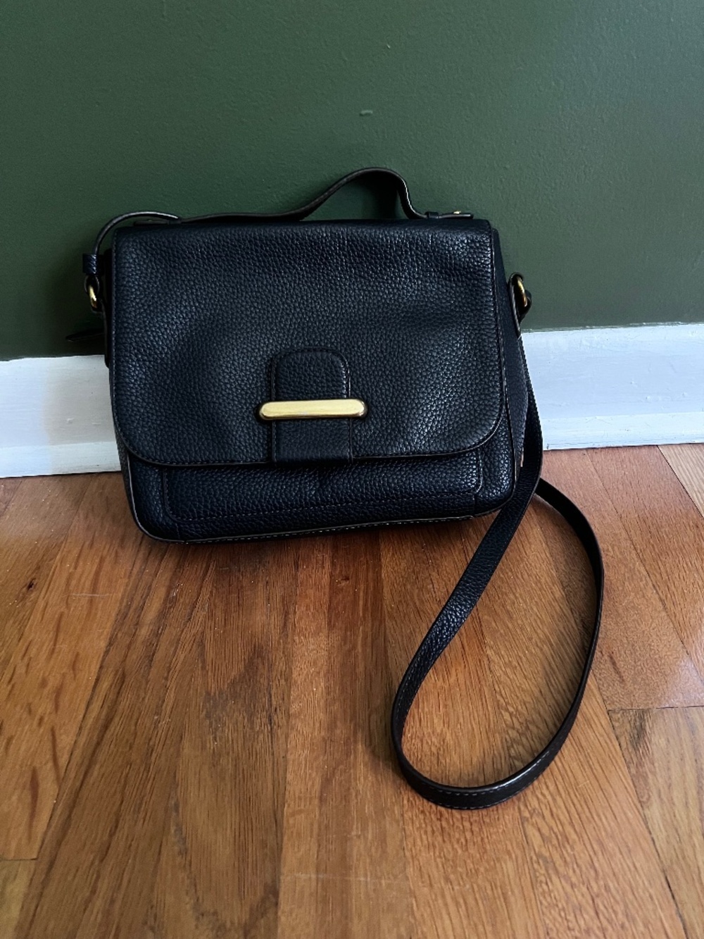 Fossil leather crossbody bag